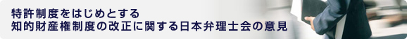 特許制度をはじめとする知的財産権制度の改正に関する日本弁理士会の意見